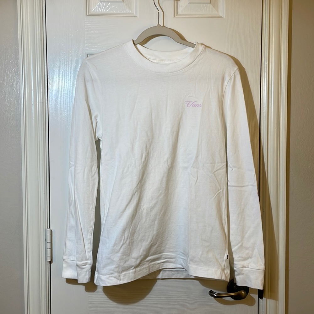 White long sleeve Vans tshirt